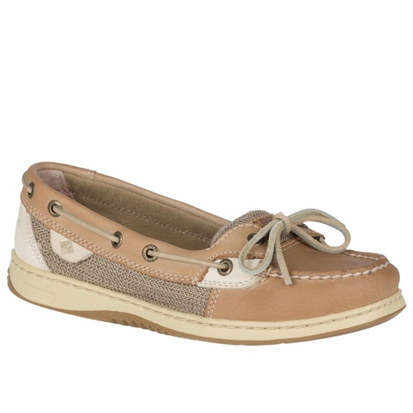Sperry Angelfish Boat Shoe 9.5 Linen Oat